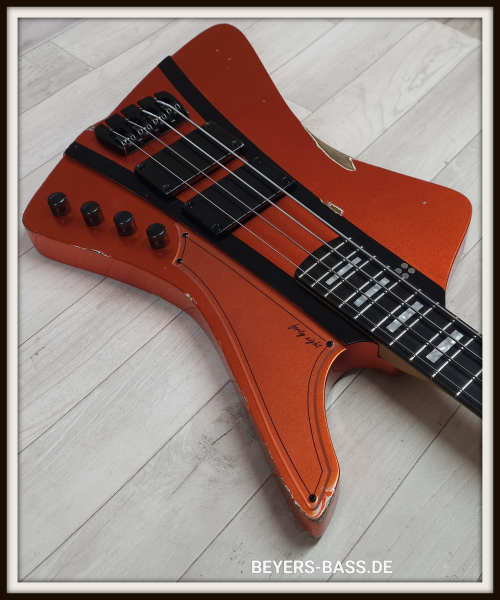 Preview: Sandberg Forty Eight VM4 Ebony, Hardcore Aged Reserve Orange Metallic/Black Stripes